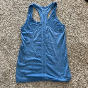 Blue Lululemon swiftly tech tank top